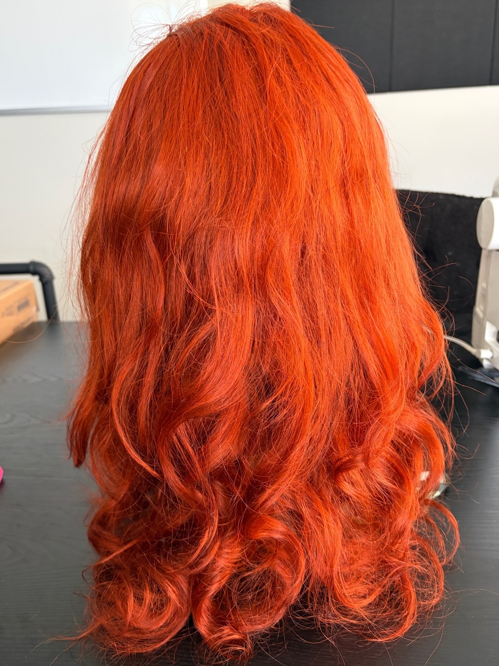 Glueless Layered Cut Style Ginger Wavy Pre Cut Lace Front Wig 13x5